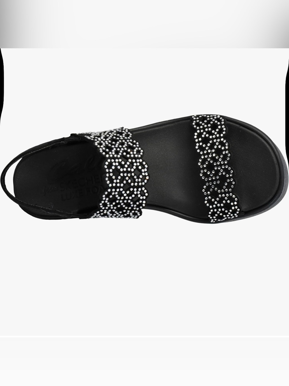New black Skechers Women's Rumble On Sassy Dayz Wedge Slip On Sandals - Size 9 - Picture 7 of 15